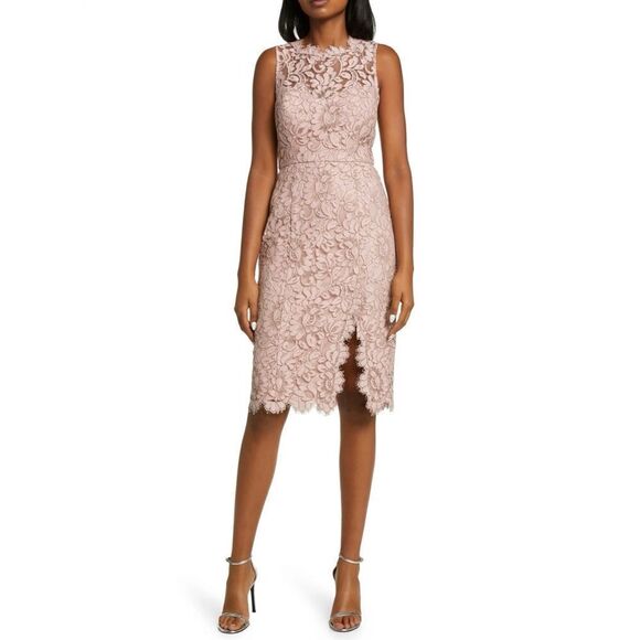 ELIZA J Sleeveless Lace Sheath Dress Size 6 - Picture 1 of 9